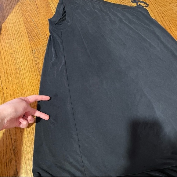 MOULINETTE SOEURS ANTHROPOLOGIE ANTHRO Raneri One Shoulder Dress Dark Gray Boho - Picture 14 of 16